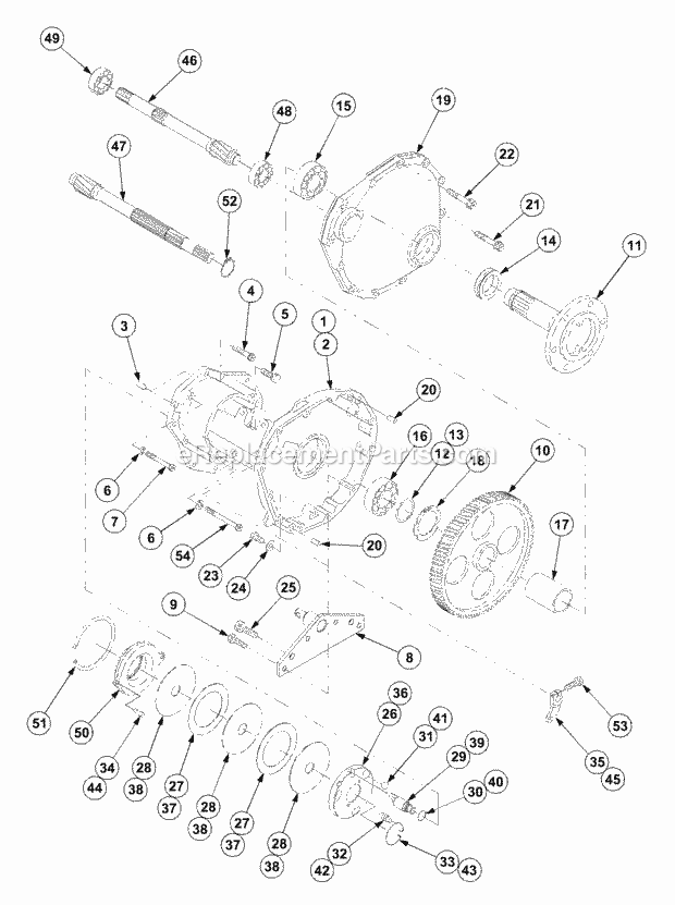 Transmission (Part 8) Diagram and Parts List for 7532 54AF44G-710, 54AH44G-710, 54AN44G-710 Cub Cadet Lawn Tractor